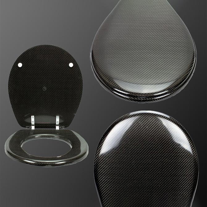 carbon fibre toilet seat