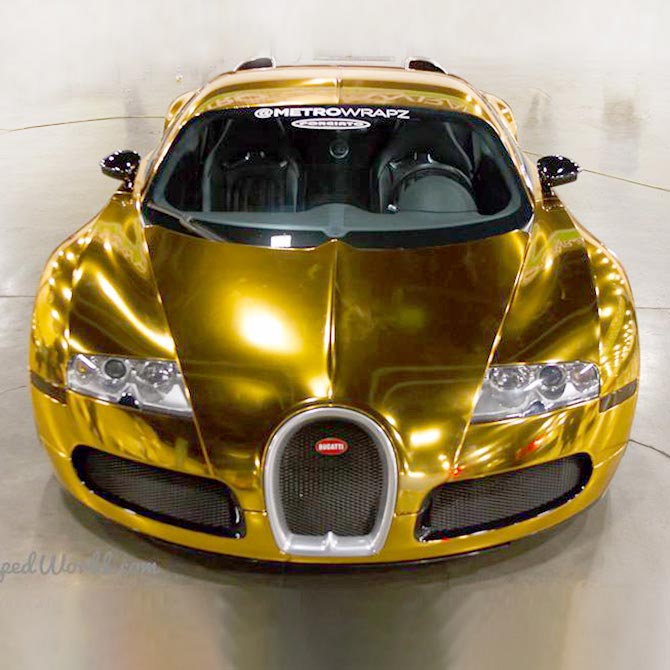 gold bugatti