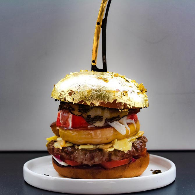 golden hamburger