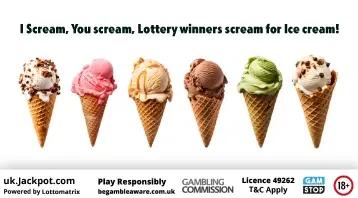 Lottery winners ice cream