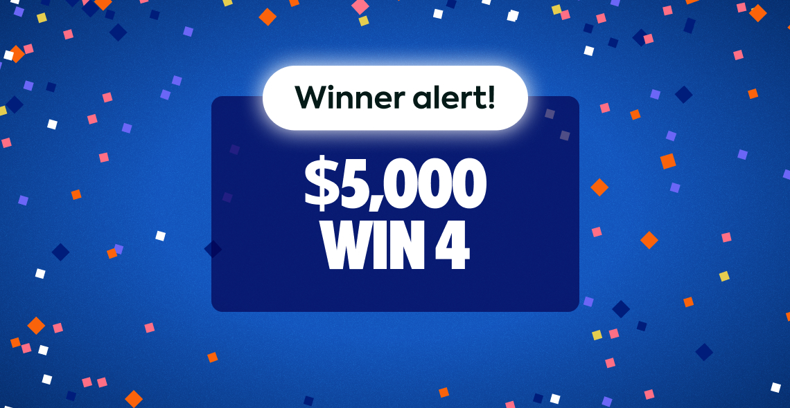 New York Lottery Player Wins $5,000 Playing Win 4 on Jackpot.com