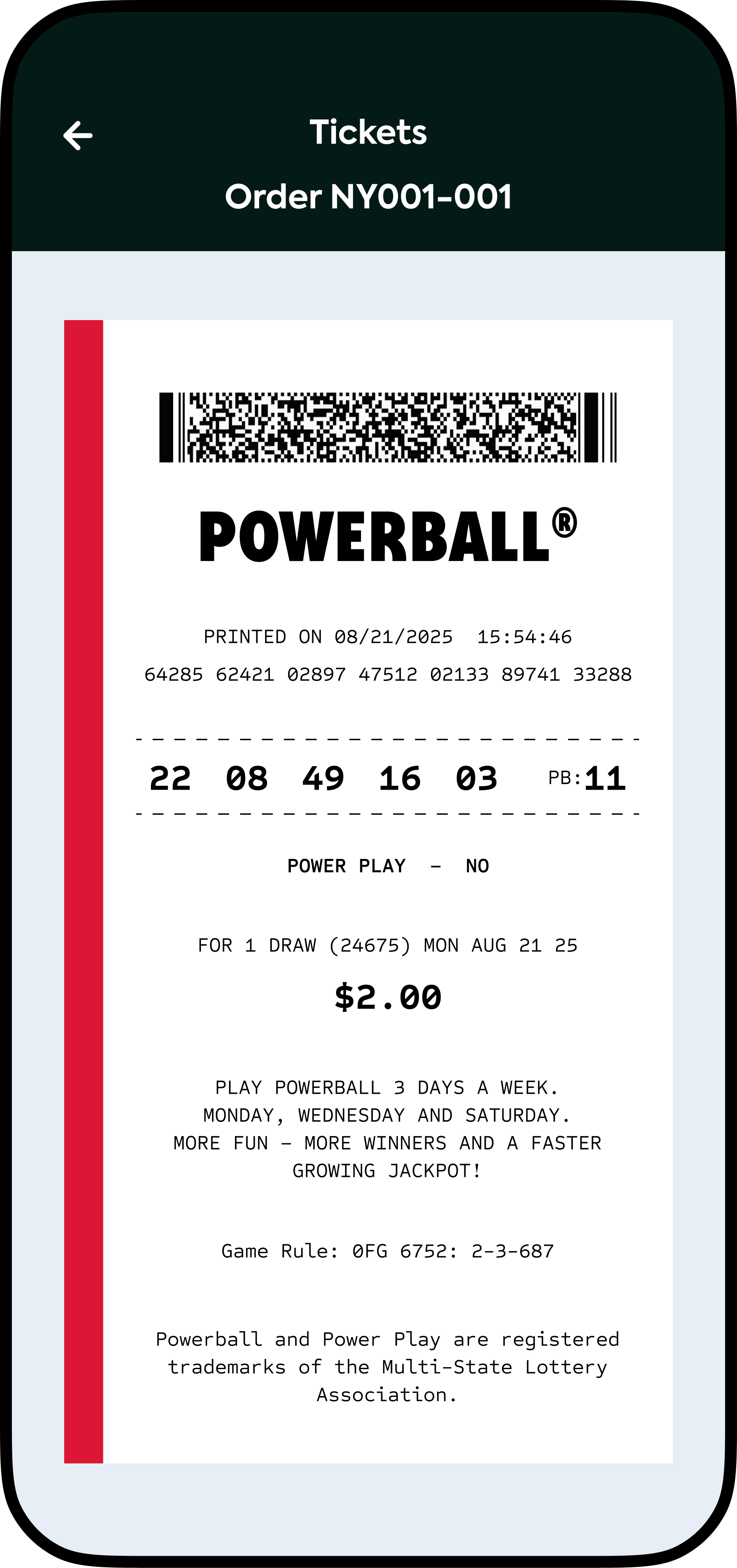 ticket scan